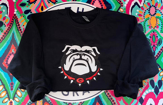 Georgia Bulldogs Glitter/Puff Sweatshirt