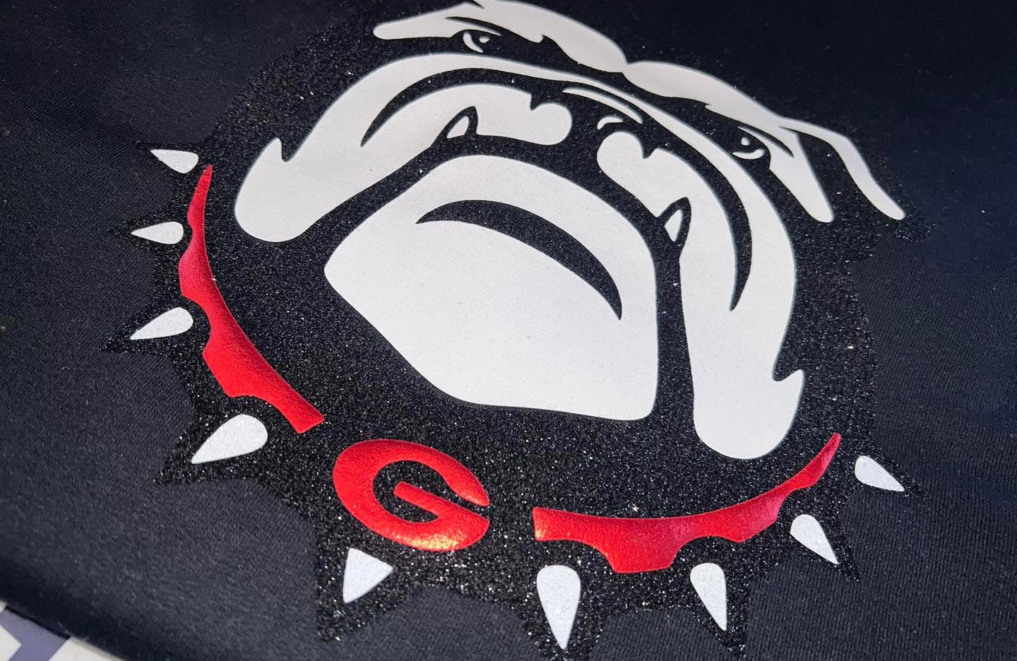 Georgia Bulldogs Glitter/Puff Sweatshirt