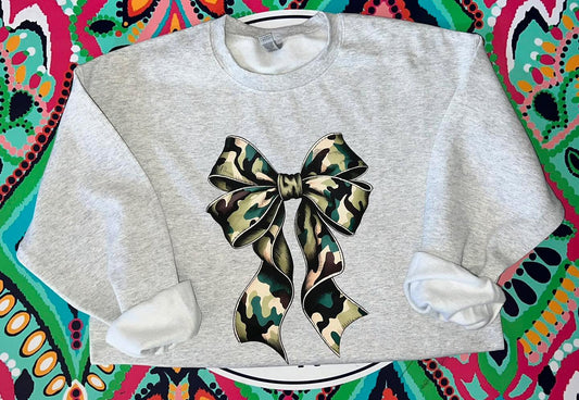 Camo Bow Sweatshirt