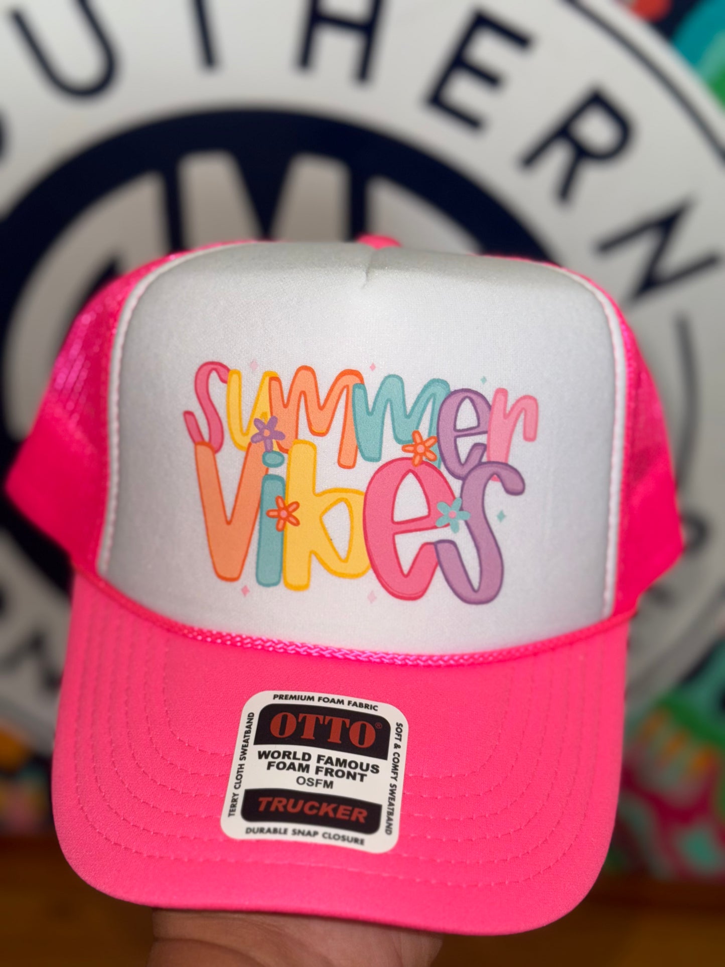 Summer vibes trucker hat